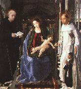 Pablo de San Leocadio The Virgin with a Knight of Montesa oil on canvas